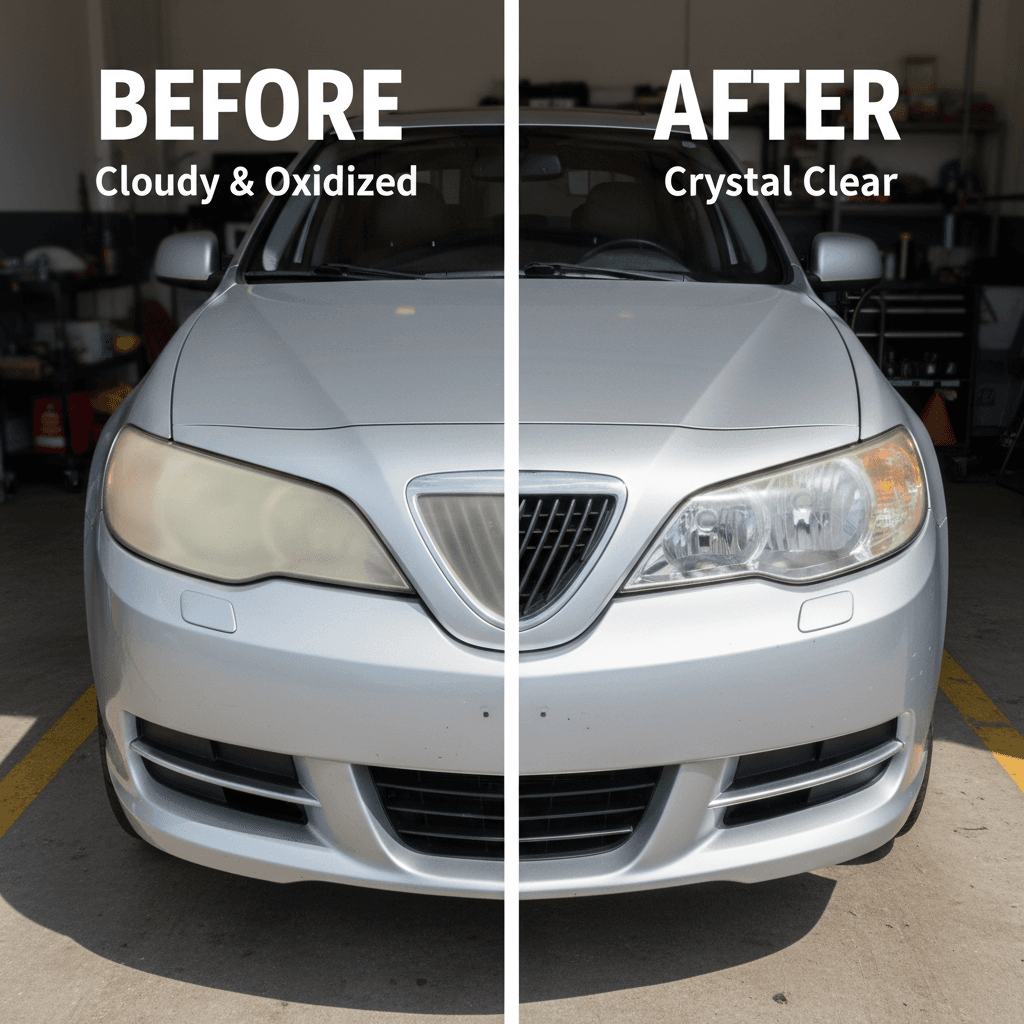 Car headlight restoration