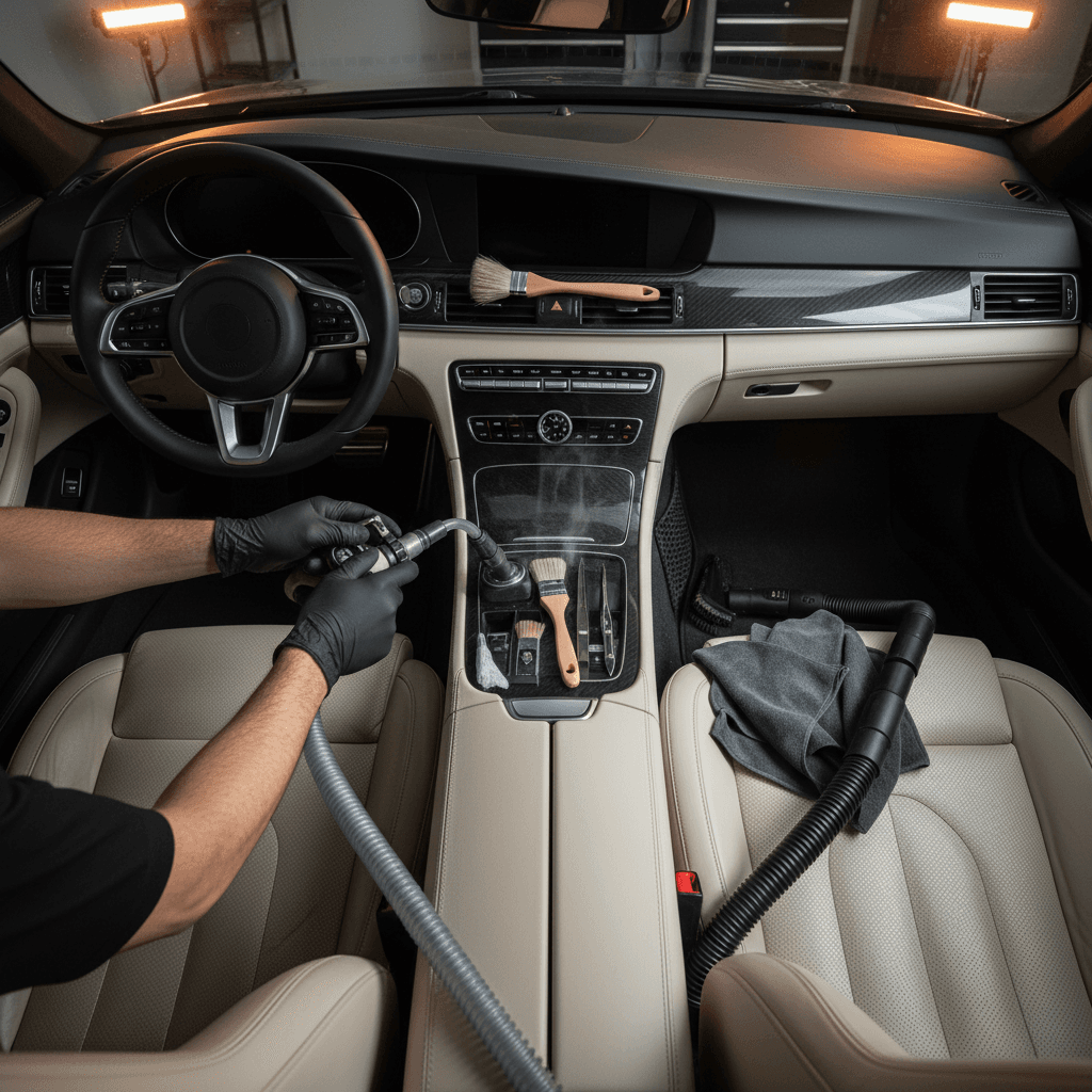 Interior vacuum and surface cleaning